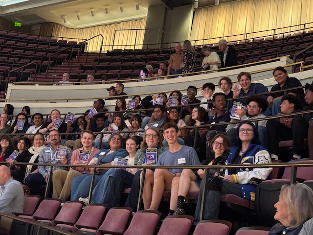 Children’s Education Program students experiencing Broadway at Bass Hall